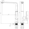 Robinets de cuisine extractibles en or brossé – vue 6