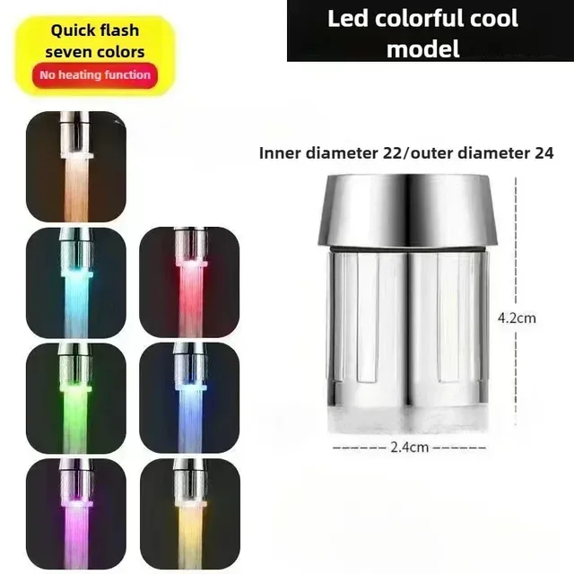 Robinet lumineux LED coloré pour salle de bains – vue 2