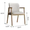 Chaise scandinave minimaliste rembourrée tissu beige… – vue 2