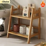 Étagère de rangement en bois pour cuisine, 1 pièce, organisateur de bureau en rotin, présentoir à épices pour comptoir, organisateur de maquillage pour vanité