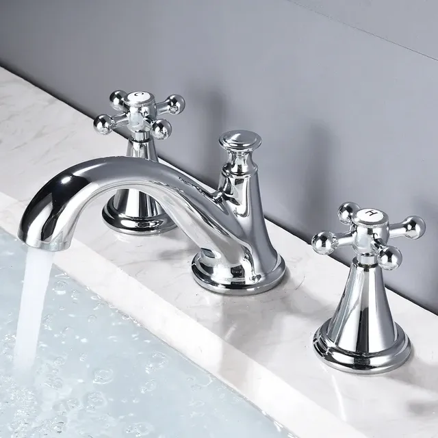 Robinet d'eau chaude et froide à double poignée – vue 2