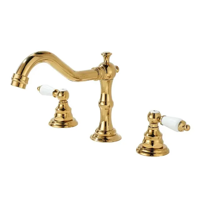 Mélangeur lavabo trois trous rétro classique bec haut… – vue 7
