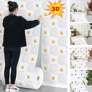 Papier peint panneau mural à motifs de brique 3D, décoratif, imperméable et résistant à l&rsquo;humidité, bricolage, salon, chambre à coucher, cuisine, fond wal