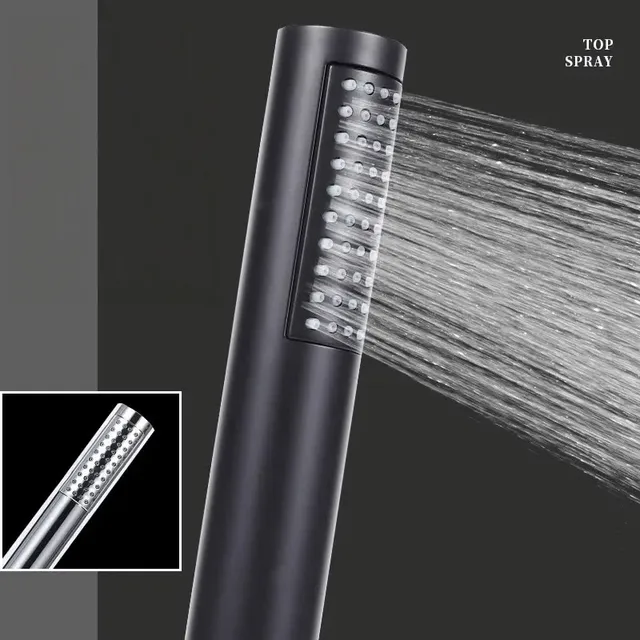 Pommeau de douche à main en plastique noir – vue 2