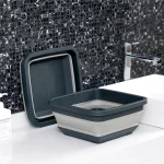 Lavabo en plastique portable pliable, bassin UNIS issant, tourisme, extérieur, pêche, camping, lavage de voiture, E27