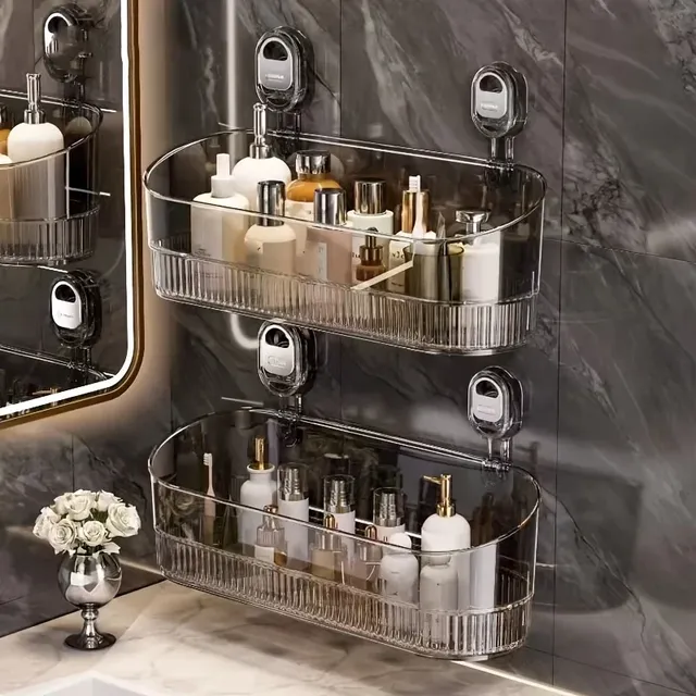 Étagère de rangement murale de luxe à ventouse : sans… – vue 3