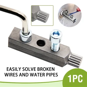 Extracteur de fil de valve d’angle de robinet à 4/6 points, tuyau d’eau, rupture de fil cassé, dent coulissante, outil de retrait d’extrémité cassée, ensemble d’accessoires Extracteur de fil de valve d’angle de robinet à 4/6 points, tuyau d’eau, rupture de fil cassé, dent coulissante, outil de retrait d’extrémité cassée, ensemble d’accessoires