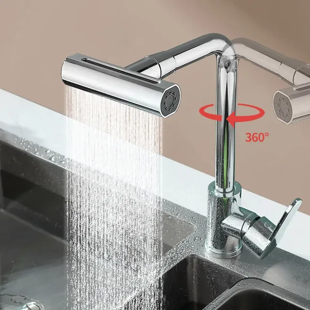 Robinet de cuisine extractible en acier inoxydable – vue 5