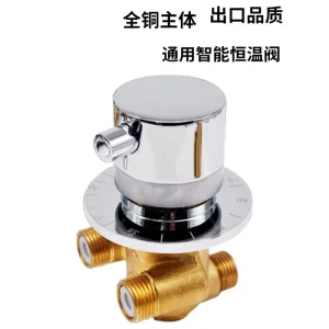 Robinets de douche thermostatiques en laiton à sortie de voie, mitigeur d&rsquo;eau froide et chaude mural, mitigeur, vanne de douche thermostatique