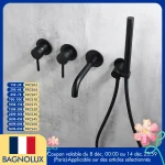 Mitigeur de douche ensemble de douche chaud et froid 2 voies inverseur robinet de douche en laiton massif avec bec de bain 150MM/210MM/260MM Kit de douche mélangeur