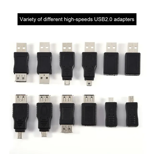Lot douze adaptateurs USB2 micro mini mâle femelle… – vue 5