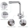Robinet de cuisine chromé à Double bec pivotant – vue 3