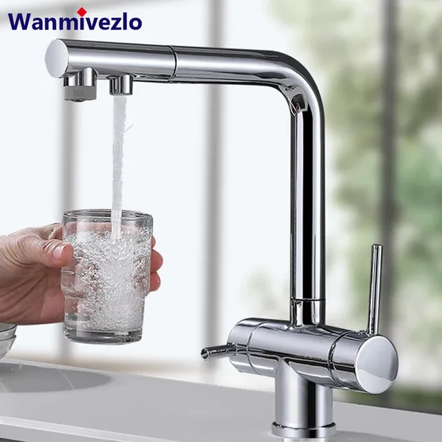 Mitigeur cuisine laiton massif chromé bec haut… – vue 2