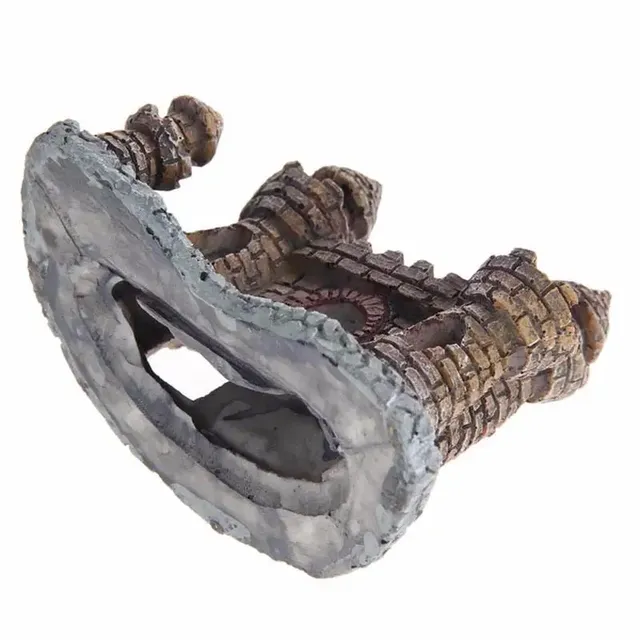 Décoration aquarium château médiéval résine compacte… – vue 4