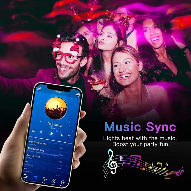 Bande lumineuse LED Bluetooth intelligente SMD 5050 – vue 3