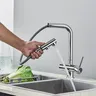 Robinet de cuisine filtré extractible en laiton chromé – vue 5