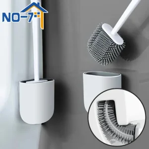 Brosse de toilette en Silicone, brosse de nettoyage de toilettes murale, ensemble de balais de nettoyage de toilettes, Kit de WC moderne, accessoires de salle de bains de beauté