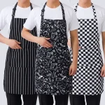 Tabliers de cuisine à la mode pour femmes et hommes, tablier de travail de Chef pour gril, Restaurant, Bar, boutique, cafés, uniforme d&rsquo;études d&rsquo;ongles de beauté en Polyester