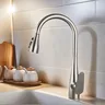 Robinets de cuisine en acier inoxydable brossé – vue 2
