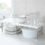 Étagère de rangement en acier inoxydable T1, supports d&rsquo;armoire, étagères de garde-robe, étagères de cuisine, évaluation de Cisco à domicile, gain de place