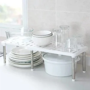 Étagère de rangement en acier inoxydable T1, supports d&rsquo;armoire, étagères de garde-robe, étagères de cuisine, évaluation de Cisco à domicile, gain de place