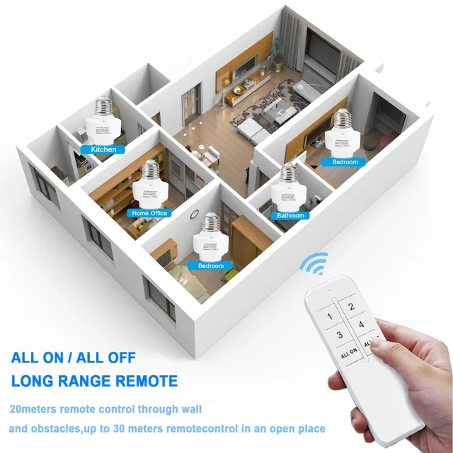 Mini adaptateur d'ampoules intelligentes WiFi – vue 2