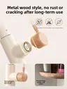 Robinet de cuisine en rondins crème extractible – vue 4