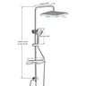 Ensemble de douche à effet pluie simple chromé – vue 5