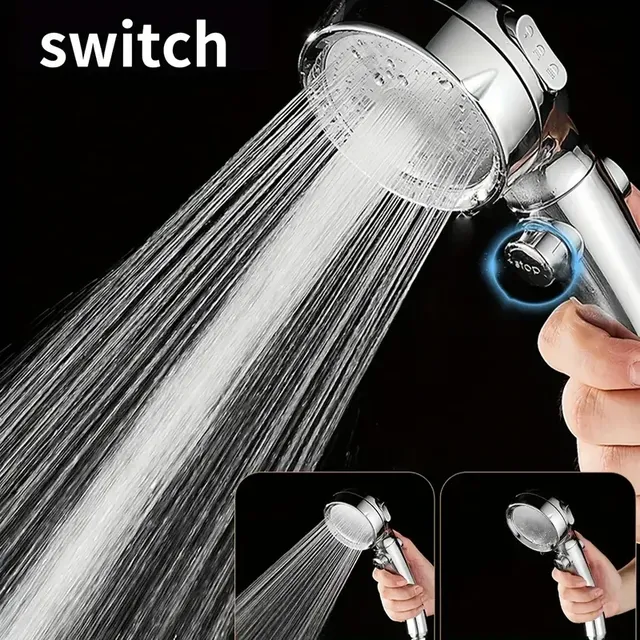 Pommeau de douche rehausseur argenté de style allemand – vue 2