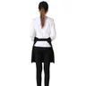 Tablier noir demi-longueur avec poches pour femme et homme – vue 4