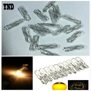 Ampoules halogènes T5 pour automobile, lampe blanche chaude, lampe bleue, automobile Lightconvaincu, 12V, 2721 W, 10x, #1.2