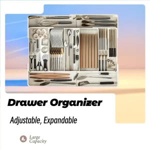 Organisateur de tiroir, plateau à couverts pour tiroir de cuisine, ustensile extensible avec compartiment, cuillères fourchettes couteaux porte-couverts Organisateur de tiroir, plateau à couverts pour tiroir de cuisine, ustensile extensible avec compartiment, cuillères fourchettes couteaux porte-couverts