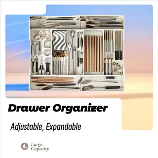 Organisateur tiroir cuisine extensible ajustable plateau plastique…