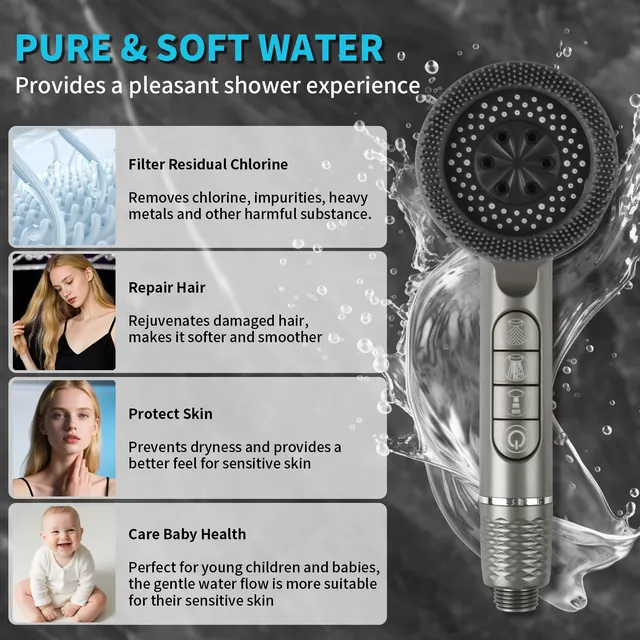 Pommeau de douche avec filtre à eau dure – vue 4