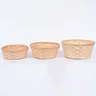 Panier bambou tissé naturel lot cinq rond tressé plat… – vue 5