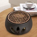 Chauffe-théière chauffe-thé avec plateau photophore, bougie chauffante de bureau, chauffe-cire, accessoires pour thé Kungfu chinois