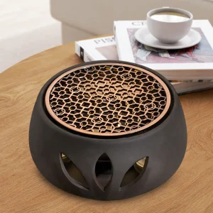 Chauffe-théière chauffe-thé avec plateau photophore, bougie chauffante de bureau, chauffe-cire, accessoires pour thé Kungfu chinois Chauffe-théière chauffe-thé avec plateau photophore, bougie chauffante de bureau, chauffe-cire, accessoires pour thé Kungfu chinois