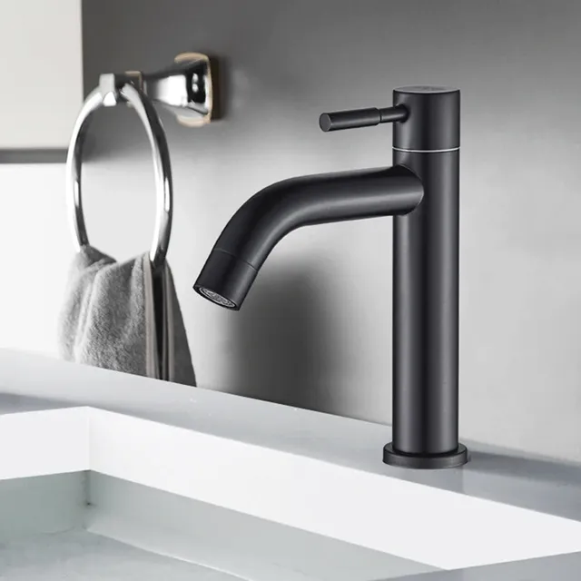 Robinet lavabo acier inoxydable. Eau froide simple – vue 2