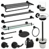 Ensemble mural accessoires salle bain noir mat acier… – vue 1