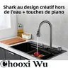 Mitigeur cuisine cygne inox brossé douchette extractible… – vue 3