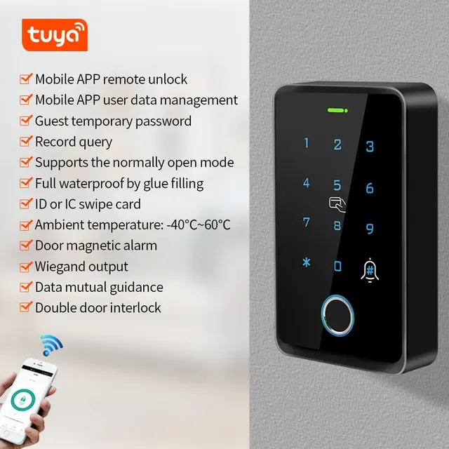 Clavier de contrôle d'accès par empreinte digitale WiFi… – vue 2