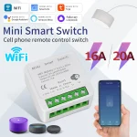 16A 20A Tuya WiFi commutateur intelligent contrôle bidirectionnel Mini disjoncteur intelligent fonctionne avec la vie intelligente Alexa Google Home Alice