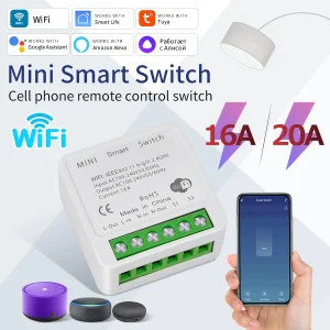 16A 20A Tuya WiFi commutateur intelligent contrôle bidirectionnel Mini disjoncteur intelligent fonctionne avec la vie intelligente Alexa Google Home Alice
