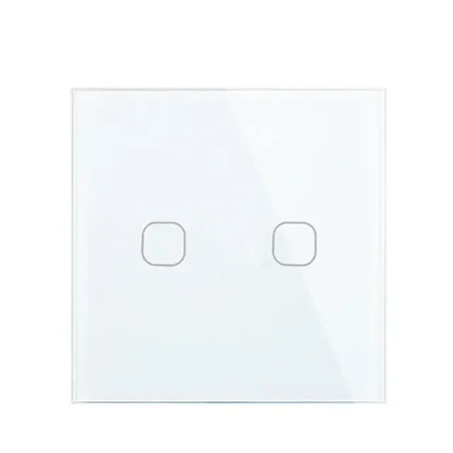 Interrupteur tactile mural verre cristal blanc panneau… – vue 2