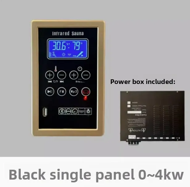 Panneau commande sauna infrarouge noir écran LCD…