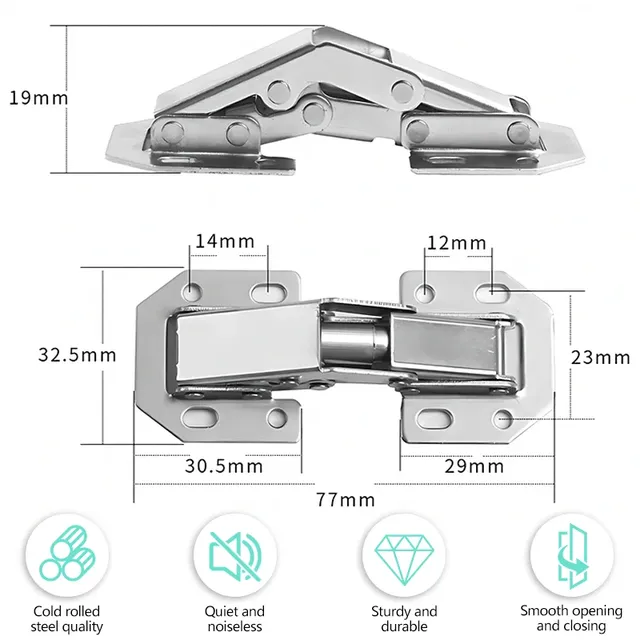 Charnières d'armoire en acier inoxydable – vue 4