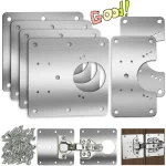 Kit de plaque de réparation de charnière d&rsquo;armoire, panneau Chi de cuisine, plaque de montage de charnière de porte avec trou, attelle en fibre plate, outil de quincaillerie rapide