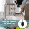 Robinet de cuisine extractible gris/argent – vue 2