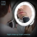 Miroir de maquillage rotatif à 360 degrés, ventouse grossissante 10x, miroirs de vanité, commande tactile, miroir de maquillage grossissant mural