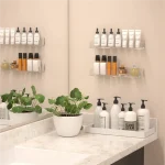 Y51A-organisateur mural de crémaillère à épices, support de rangement d&rsquo;étagère à épices en acrylique transparent pour porte d&rsquo;armoire de garde-manger de cuisine murale paquet de 12